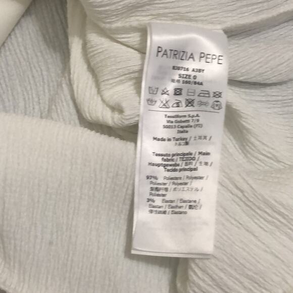 Patrizia Pepe White Ruffle Trim Mini Dress Size 0 NWT - Picture 12 of 12